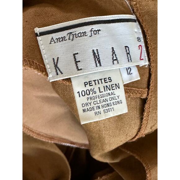 Vintage 90s Sheath Linen Dress Size 12/P Classic Tailored Look Career Business - Picture 3 of 9